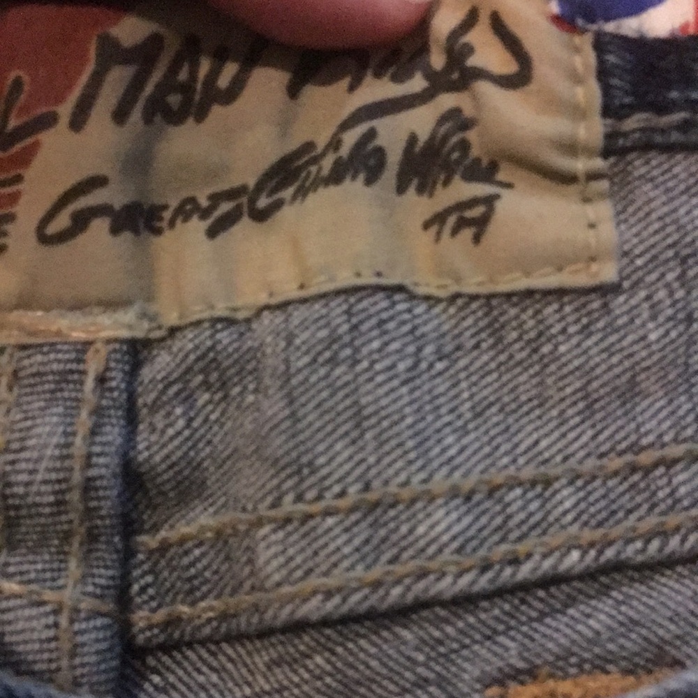 7 For All Mankind "Great China Wall" jeans. Low-rise, flare, rhinestone. Size 27 - Picture 5 of 8